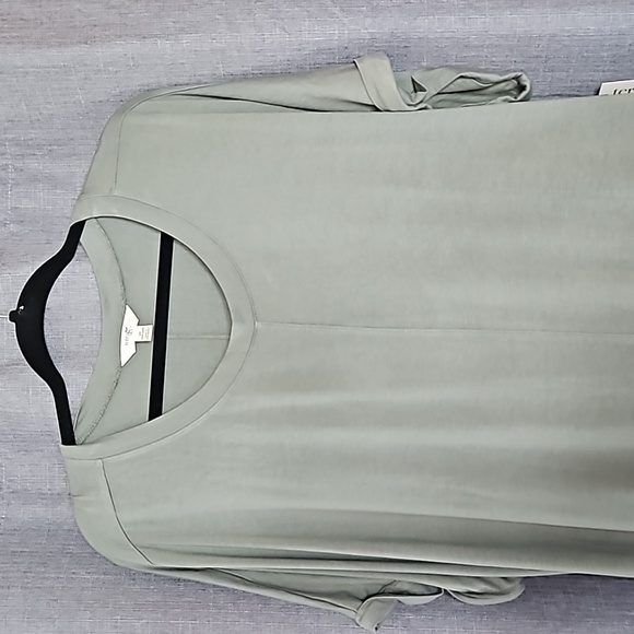 TERRA & SKY GREEN T-SHIRT DRESS SIZE 2X ROLLED SLEEVE - Picture 3 of 8